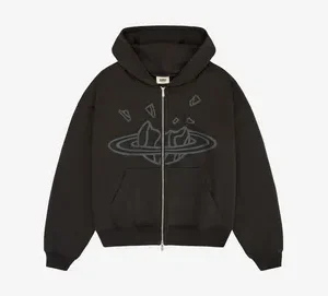 broken-planet-double-zip-up-black-hoodie